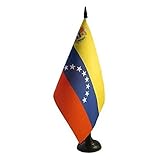 AZ FLAG Bandera de Mesa de Venezuela 21x14cm - BANDERINA de DESPACHO VENEZUELANA 14 x 21 cm