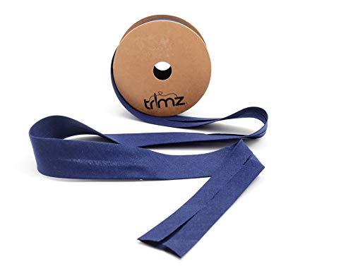 Trimz TCNAVY Marineblaues Schrägband, 25mm x 5m
