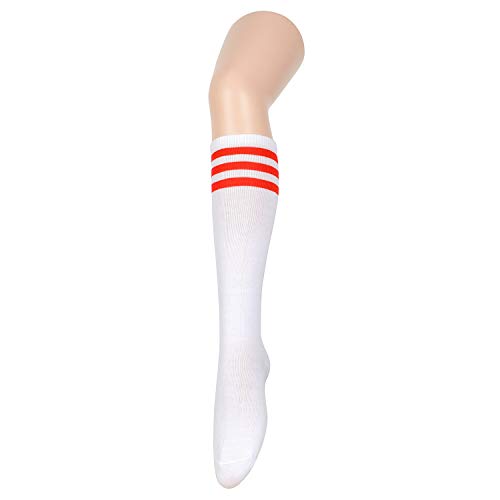Image of Zando Striped Knee High Socks for Women Athletic Running Long Tube Socks Casual Knee High Stockings