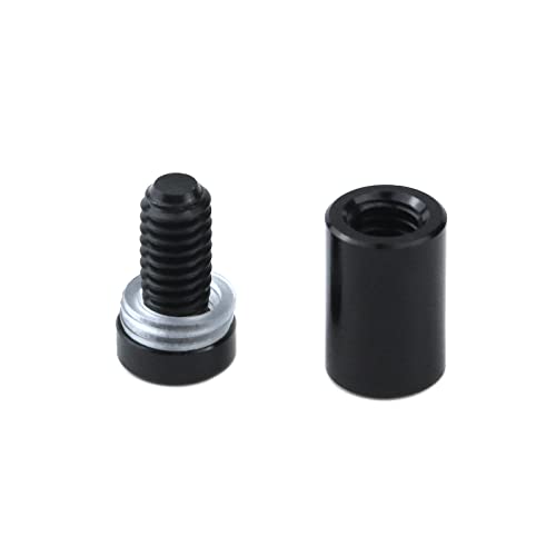 Image of Antrader 8Pcs 1 /2 inchx3 /4 inch Glass Standoff,Aluminum Sign Standoff Screws,Black | Advertising Standoff Mounts,Cylindrical Minimalist Design,Built-In Silicone Gasket Between Cap And Cylinder