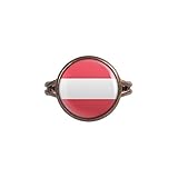 Hochwertiger Ring von Mylery mit Österreich Austria Wien Vienna Flagge-Design