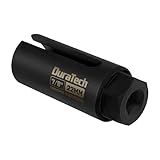 DURATECH O2センサーソケット 22mm 差込角9.5mm（3/8"） 全長80mm O2酸素センサー 酸素センサーソケット 取り外し 黒仕上げ メンテナンス用品