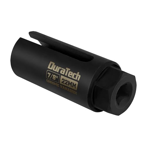 DURATECH O2センサーソケット 22mm 差込角9.5mm（3/8） 全長80mm O2酸素センサー 酸素センサーソケット 取り外し 黒仕上げ メンテナンス用品
