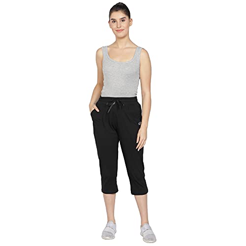 Image of Club A9 Womens Regular Fit Solid Cotton Capri Pants for Daily Casual Wear