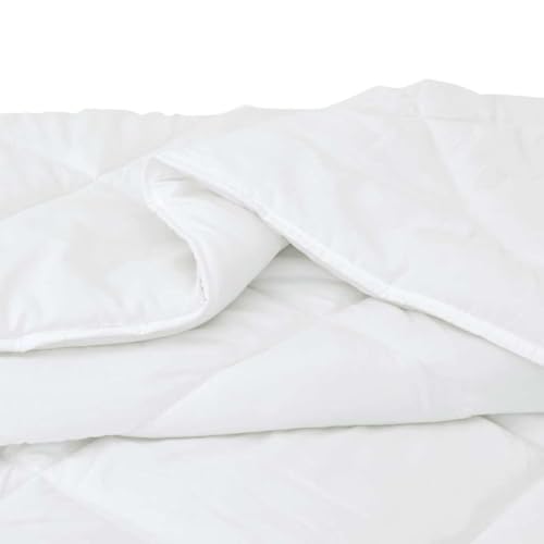 vidaXL Duvet with Pillow with Pillow 2 pcs White Microfiber, All-Season Duvet, Microfiber Bedding Set, Bedroom Linens, Hypoallergenic Comforter, Versatile Quilt for Year-Round Use - Image 9