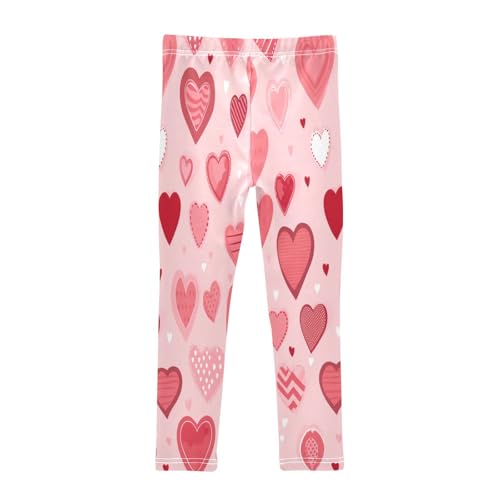 Toddler Girls Leggings Printed Yoga Pants Leggings Red Loving Heart、 for Kids2