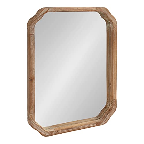 Kate and Laurel Marston Wood Framed Wall Mirror, 18x24, Rustic Brown