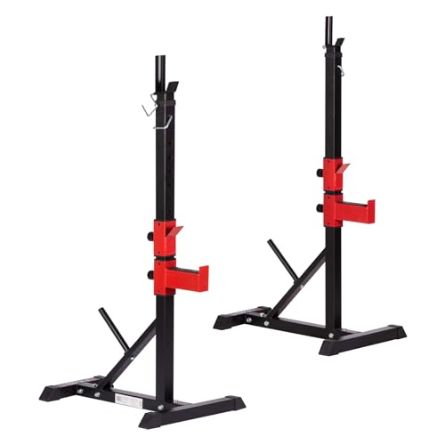 Soportes de barbell ajustables HMS STR25 con base estable para un entrenamiento seguro