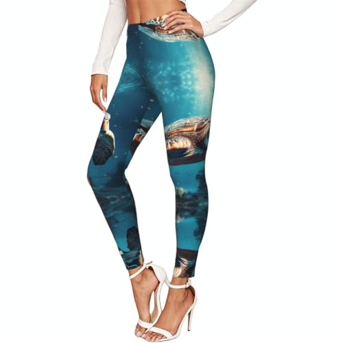 Leggings de compresión suave mujer ropa de gimnasio con estampado marino moderno