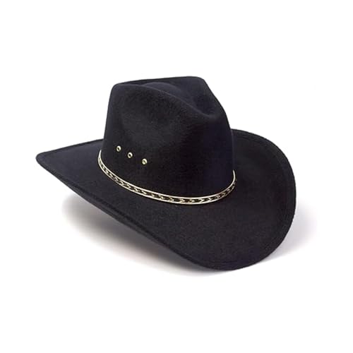 Western Express Felt Finish Cowboy Hat - Pinch Front Style with Gold Band | Cowboy & Cowgirl Hats for Men & Women