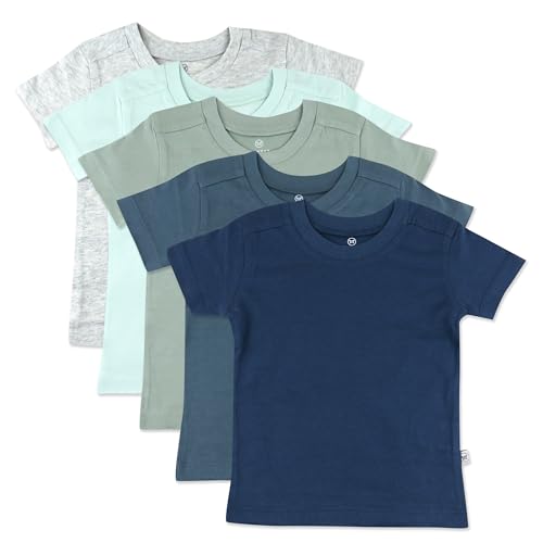 Image of The Honest Company Boy's Organic Cotton Short Sleeve T-Shirt Multi-Pack Baby and Toddler Set