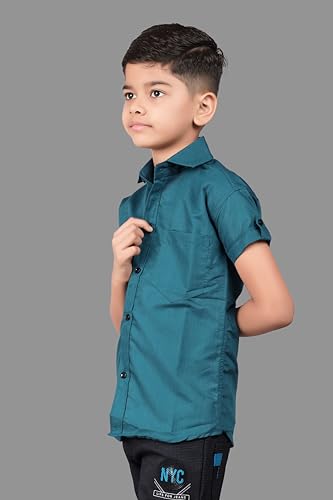 Image of Boy's Regular Fit Cotton Blend Shirts
