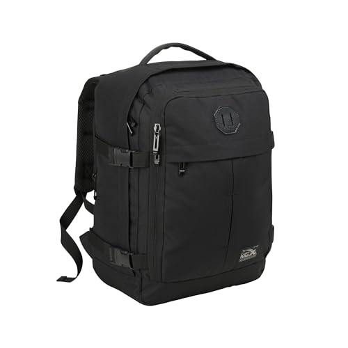 Cabin Max Mochila 40x30x20 Viaje Cabina, mochila debajo del asiento para viajar (equipaje de mano Metz 2430 L) Negro expandible, 40x30x20  40x30x25 Eurowings