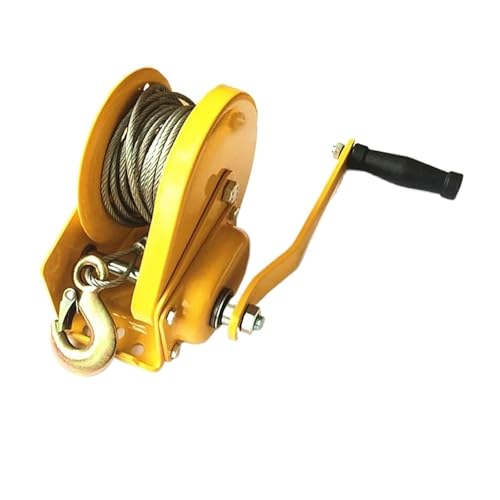 Cabrestante de mano autoblocante con cable de acero resistente para remolque y uso marino, herramienta fiable al aire libre para levantar y transportar cargas seguras