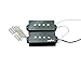 Guyker Alnico 5 Open Style P Bass Pickup For 4 String PB Electric Bass Guitar Replacement Part Accessories Resistance 9K, 4PFA5 Black