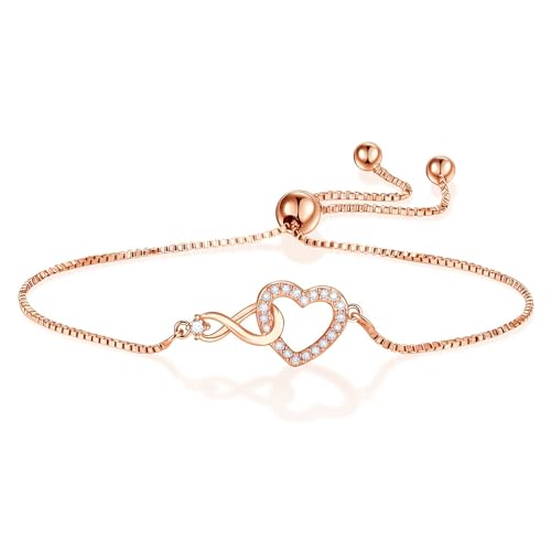 Opiniones de Pulseras para Dama - los más vendidos. 42 BSMKD Pulsera Infinito y Corazón Mujer, Joyería Plata S925 Dama, Pulseras para Mujer Ajustable, Regalos para Mujer, Cumpleaños, San Valentín, Día de las Madres y Mamá, Caja...