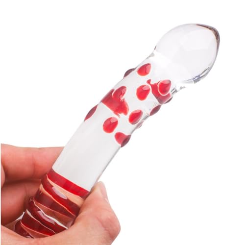 Masajeador de vidrio liso resistente al agua para deporte y fitness (rojo)