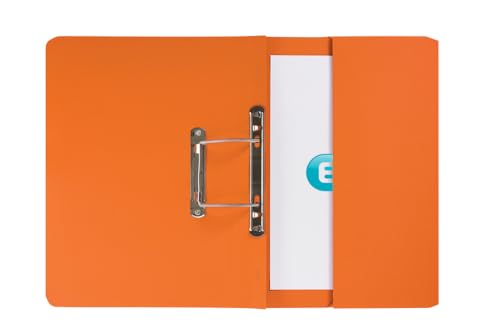 ELBA Strongline Spring Pocket Files, 36mm Capacity Foolscap Orange - Pack of 25