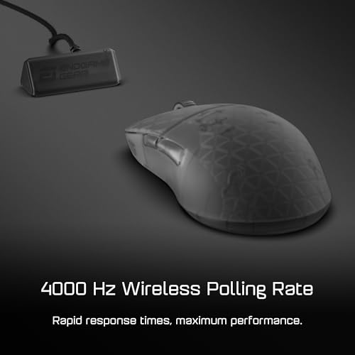 Image of ENDGAME GEAR XM2w 4k Wireless Gaming Mouse - 4000Hz Polling Rate, Kailh GX Switches, PixArt PAW3395 Sensor, Lightweight ~63 g, Dark Frost