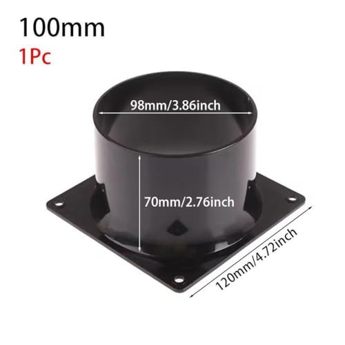 Conector de brida inferior cuadrada de ABS resistente para salida de extractor 3