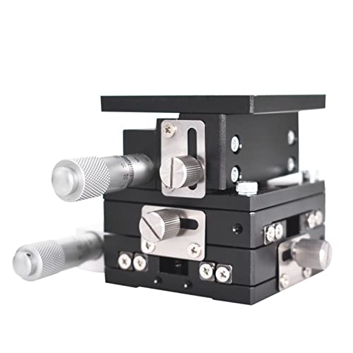 mitoharet 60x60mm XYZ 3 Axes Manual Linear Stage, Sliding Platform Trimming Platform Tuning Table, Micrometer Linear Stage Trimming Platform, for Optical Instruments, Measuring Devices