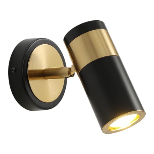 Lámpara de pared LED moderna para salón y pasillo con diseño giratorio de hierro forjado
