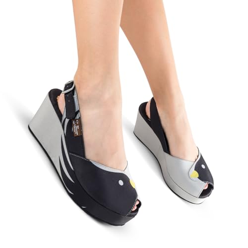 Image of Hot Chocolate Design Funky Women's Peep Toe Wedge Sandals