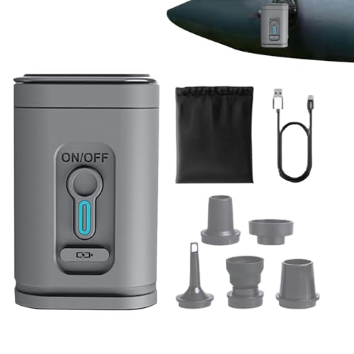 laxreheye Bomba de aire portátil, bomba de aire pequeño, Anillo de natación Inflador eléctrico, Bomba de aire portátil para colchones, carrozas de la piscina, bolsas de almacenamiento de vacío, equipo