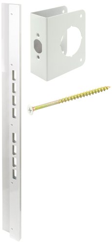 Defender Security U 10893 Mega-Jamb Reinforcing Kit for 2-3/8 inch Backset, 1-3/4 inch, White