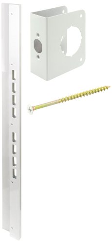 Defender Security U 10893 Mega-Jamb Reinforcing Kit for 2-3/8-Inch Backset, 1-3/4-Inch, White