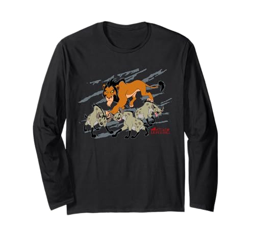 T-shirt manche longue Disney Lion King Scar motif Tribe imprimé noir
