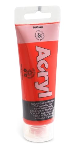 PRIMO Hobby & Professional - Colori Acrilici Fini Professionali +14 Anni, Tubo 75 ml Colore dal Finish Opaco Coprente, Pittura Acrilica Permanente per Dipingere e Decorare, Découpage e Hobby Creativi