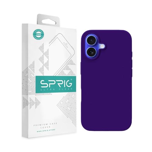 Image of SPRIG Compatible with iPhone 16 Premium SilkTone (Liquid Silicone) Back Cover Drop Tested Shock Proof Mobile Case for Men, Women, Boys and Girls with Camera Protection (Dark Violet)