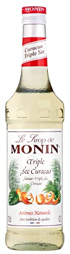 MONIN Premium Triple Sec Curacao Orange Syrup 700ml for Cocktails and Mocktails. Vegan-Friendly Allergen-Free 100% Natural Flavours and Colourings