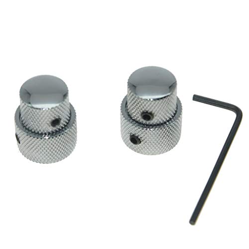 Boutons de commande double concentré en métal chrome pour guitare et basse Kaish x2 - 5