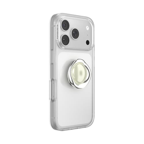 Image of PopSockets PopTop, Adhesive Phone Grip with Swappable Top, Crystal - Eye of the Beholder Silver
