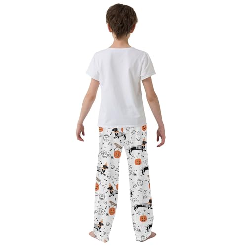 Boys' Pants Halloween Dachshund Dogs Long Bottoms Jogger Pants Elastic Waist Trousers with Pockets S-XL3