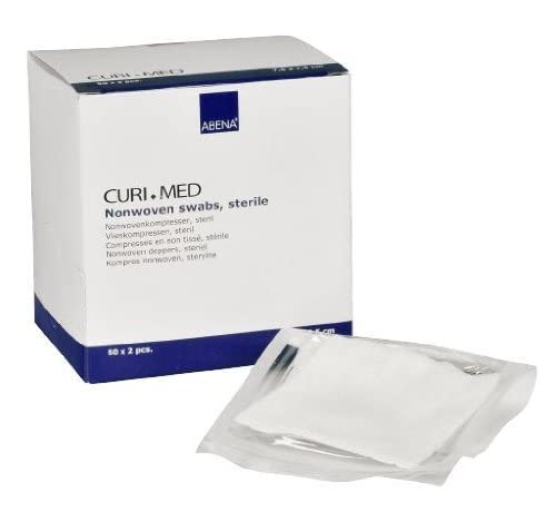 100 Stück Vlieskompressen STERIL 4-lagig Curi-Med 7,5 cm x 7,5 cm weiß Cover