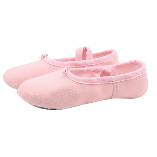 Hixingo Scarpe Danza Classica Donna, Scarpe da Ballo Donna Mezze Punte Danza Classica Tela Scarpette da Ballo Mezze Punta Suola Spezzata (Rosa,42)