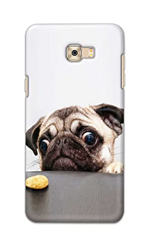 Image of PRINTFIDAA� Printed Hard Back Cover Case for Samsung Galaxy C7 Pro Back Cover (Pug Dog) -2808