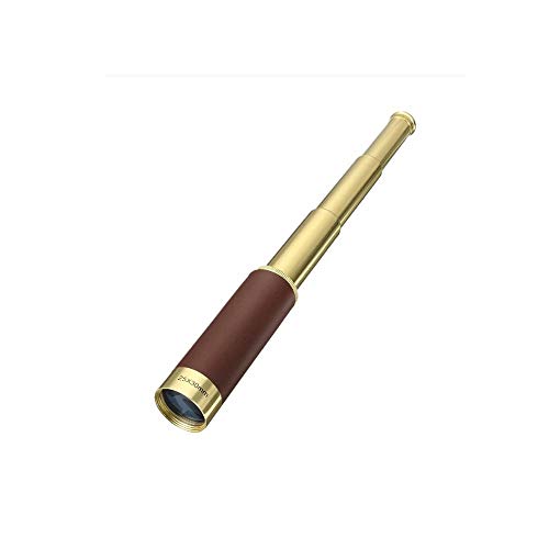 Télescope de pirate portable zoom 25X30 monoculaire étanche avec prisme BAK4 et étui cuir