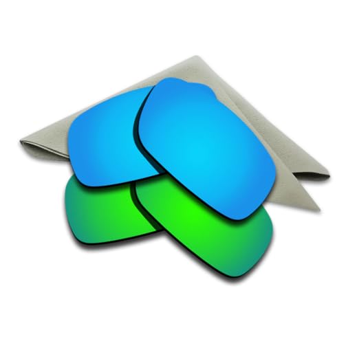 Polarized Lenses Replacement for Maui Jim Peahi Sunglasses - Blue Mirrored+Emerald Green Mirrored