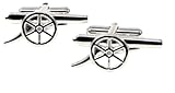 Official Arsenal Sterling Silver Cannon Cufflinks - 925 Hallmarked Licensed Gift for Weddings
