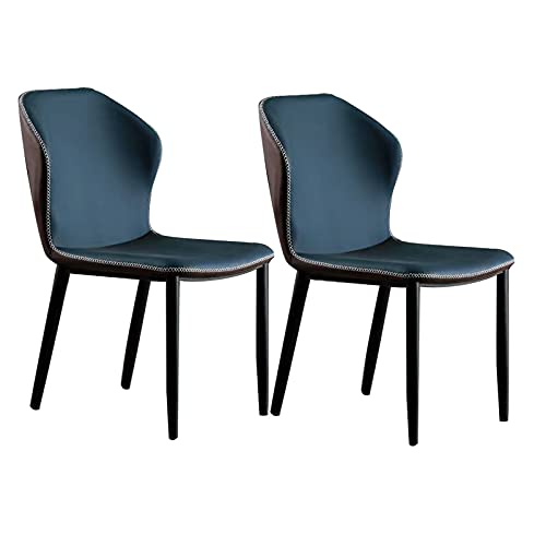Juego de 2 sillas de comedor tapizadas de piel sintética, elegantes sillas decorativas para sala de estar, cocina, dormitorio, maquillaje, salón, diseño moderno (ge)