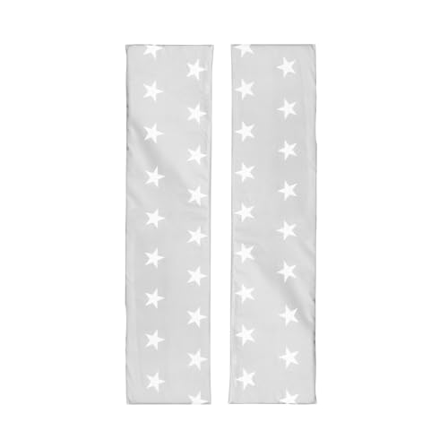 roba Bankauflage für Kinderpartybänke - 2er Sitzkissen-Set im Design Little Stars - Polster passend zu roba Partygarnituren - Grau/Weiß