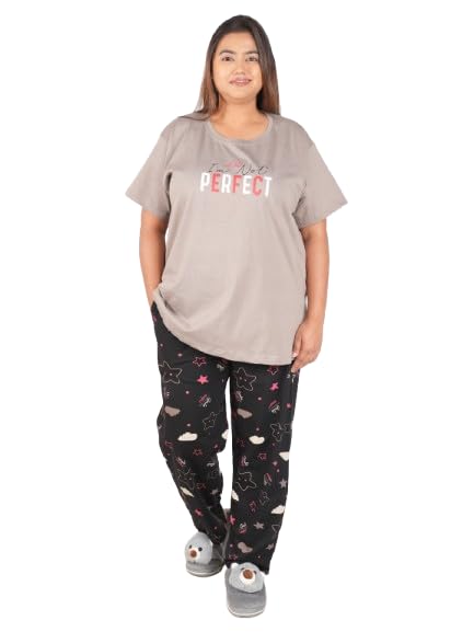 bloem Women Printed T-Shirt & Pyjamas Set | Night Dress for Girls-picture-26