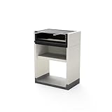 TUOZI - Barbacoa de Obra para Leña y Carbón Modelo VENIT Flex (Gris/Blanco - 78 x 47 x 106 cm) Ref: T00173 - Uso en Exteriores