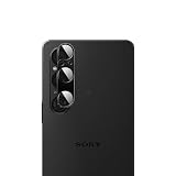 明誠 Xperia 1 V カメラフィルム Xperia 1 V SO-51D/SOG10 レンズ保護ケース Xperia 1 V Gaming Edition softbank レンズガード アルミニウムカバー 高透過率/硬度9H/耐衝撃/飛散防止/一体型/簡単貼り付け/防塵防汚 Xperia 1 V カメラレンズ保護フィルム（ブラック）