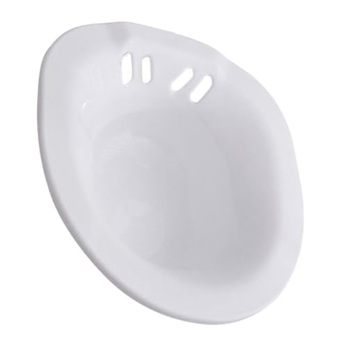 UKCOCO Lavabo Para Baño De Asiento Blanco Estructura Ergonómica y Bordes Anchos Alivia Molestias Posparto Limpieza Íntima Femenina Cuidado Postnatal y Uso Para Inodoro Hogar