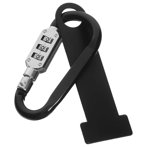 Candado para casco de moto con anilla D negra y combinación de seguridad NUOBESTY